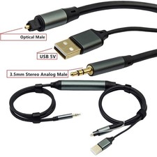 USB 3.5mm to Optical SPDIF Converter Sound Adapter Sound Analog to Digital