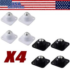 4pc Mini Swivel Caster Wheels Self Adhesive Stainless Steel Rolles for Furniture