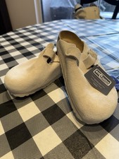 Birkenstock Boston Soft Footbed Antique White Clog Women  s 9 Men  s 7 New