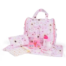 10 Pcs Baby Doll Diaper Bag Set, Reborn Baby Doll Accessories Set with 2-in-1...