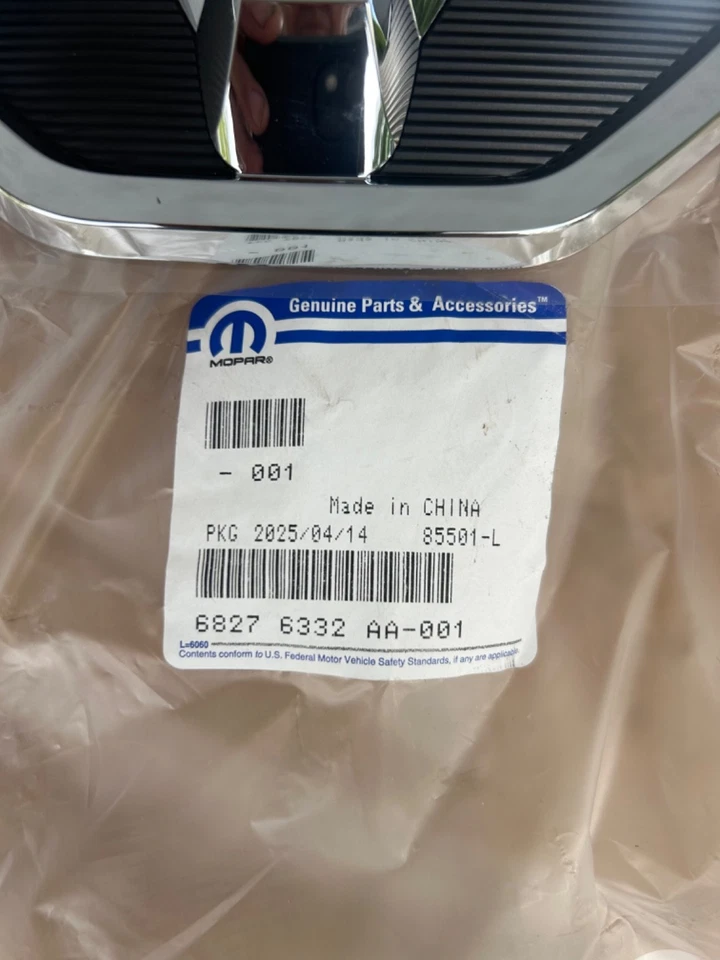 NEW OEM 2019 - 2025 Ram 1500 2500 3500 Tailgate Emblem / Medallion - 68276332AA - Image 2 of 2