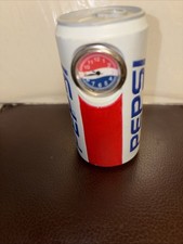 Pepsi Cola Can Mini Quartz Clock & Paperweight VTG Untested, needs battery