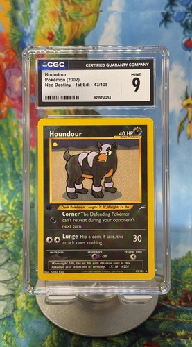 Houndour (1st Edition) graded CGC 9 for sale on eBay