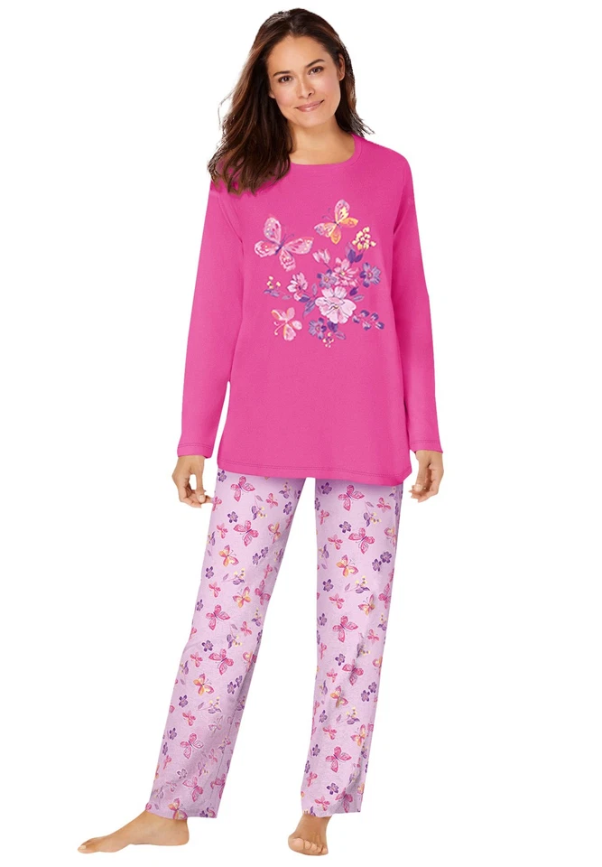 Juego de pijama tejido manga larga talla grande Dreams & Co.