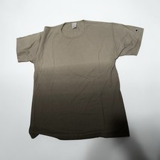 Champion T-Shirt Large Cotton Short Sleeve T-Shirts Khaki Ombre