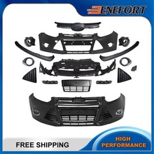 For 2012-2014 Ford Focus Front Bumper Cover Grill Kit W Fog Lights Bundle For 2012-2014 Ford Focus Front Bumper Cover Grill Kit W Fog Lights Bundle