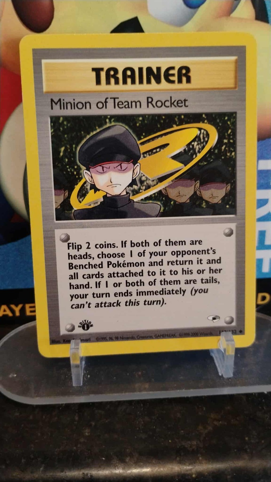 MINION OF TEAM ROCKET Gym Heroes POKEMON 1st Edit. Non-Holo Trading Card 113/132