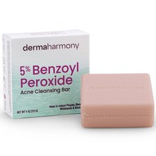 5 Benzoyl Peroxide Non Soap Cleansing Bar - DermaHarmony 4oz - 1 Bar