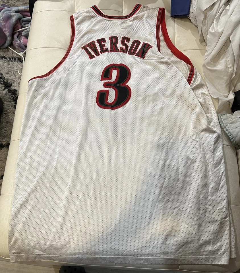 Camiseta Nike Vintage Auténtica Allen Iverson Sixers Talla 4XL Foto 4 de 4