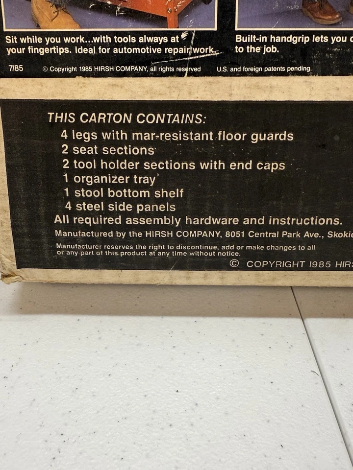 Hirsh Deluxe инструмент табурет пятно инструмент держатель с дополнительным хранения. СДЕЛАНО В США!! - Изображение 2 из 4