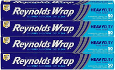 Aluminum Foil, Heavy Duty, 50 Sq Ft, Pack of 4 