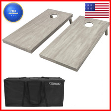 Gosports 4 Ft X 2 Ft Regulation Size Wooden Cornhole Boards Set Light -