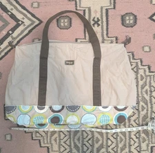 Thirty One 31 Retro Metro Weekender Tote NO Shoulder Strap Retired Minty Chip