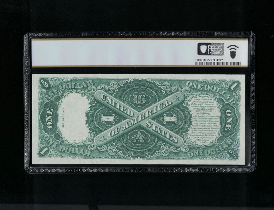 SC 1917 $1 Fr.37 Legal Tender Red Seal “Sawhorse” PCGS 58 PPQ Choice AU (266A) - Image 3 of 4