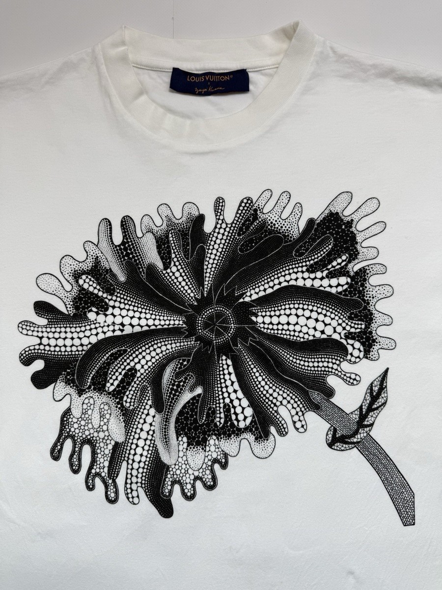 Y*応様 LOUIS VUITTON 花柄 Tシャツ Louis Vuitton x Yayoi Kusama Limited Edition Flower T-Shirt White