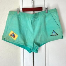 Vintage Sportswear Turquoise Le Coq Sportif Men's Volleyball Shorts 36 Waist