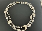 Vintage Signed Alice Caviness Double Strand Stone Glass Necklace — photo 3