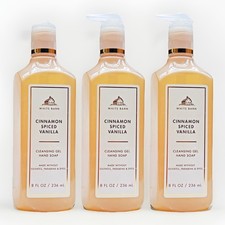 LOT OF 3 Bath  Body Works CINNAMON SPICED VANILLA Cleansing Gel Hand Soap