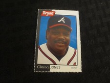 1997 Bryan Perforated Atlanta Braves Clarence Jones
