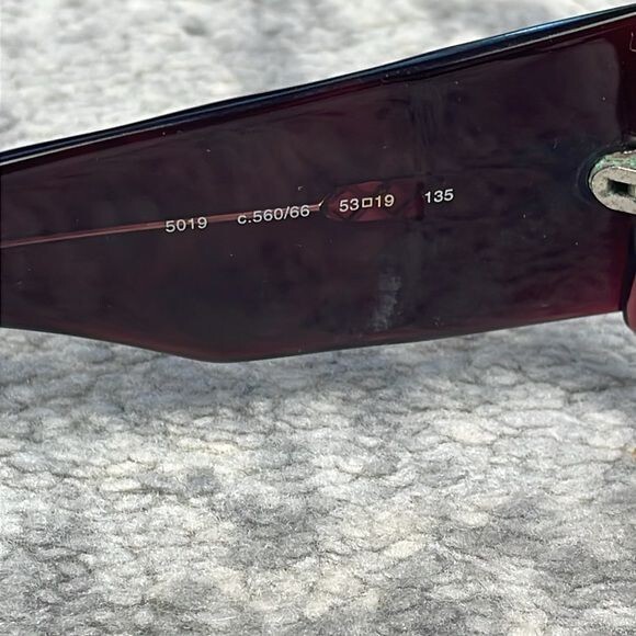 Chanel Acetate Quilted CC Glasses Frames Amber Brown Color Change Green Rim Chanel Acetate Quilted CC Glasses Frames Amber Brown Color  main image 4
