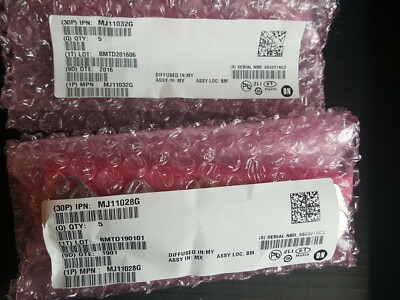 5) PAIR On Semi MJ11028 + MJ11032  MJ11028G MJ11032G ONSEMI USA TRANSISTOR AUDIO