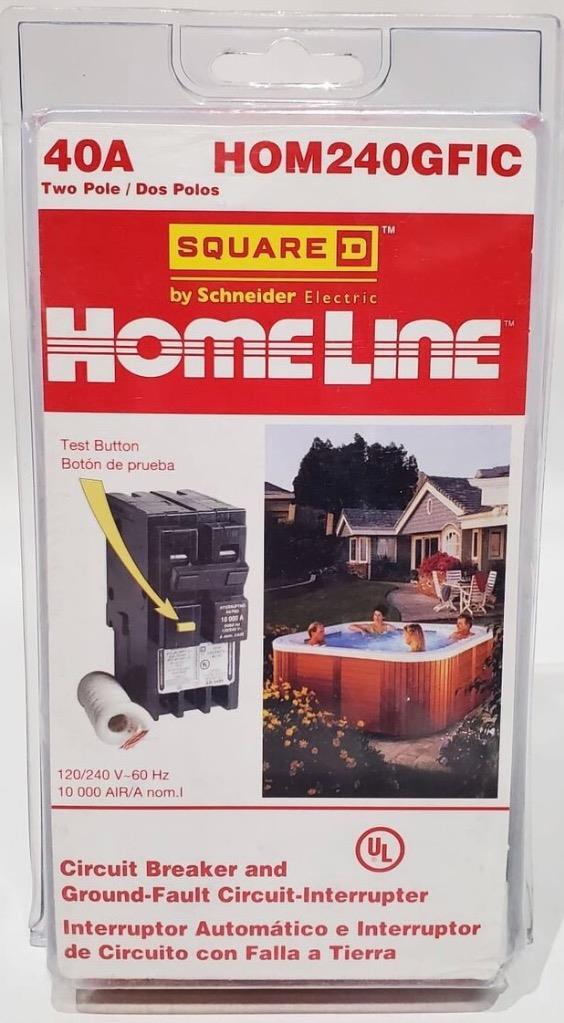 Square D by Schneider Electric Square D - HOM230GFIC Homeline Circuit Breaker, 30-Amp, 120/240V, 2-Pole, GFCI, Plug-In Mount