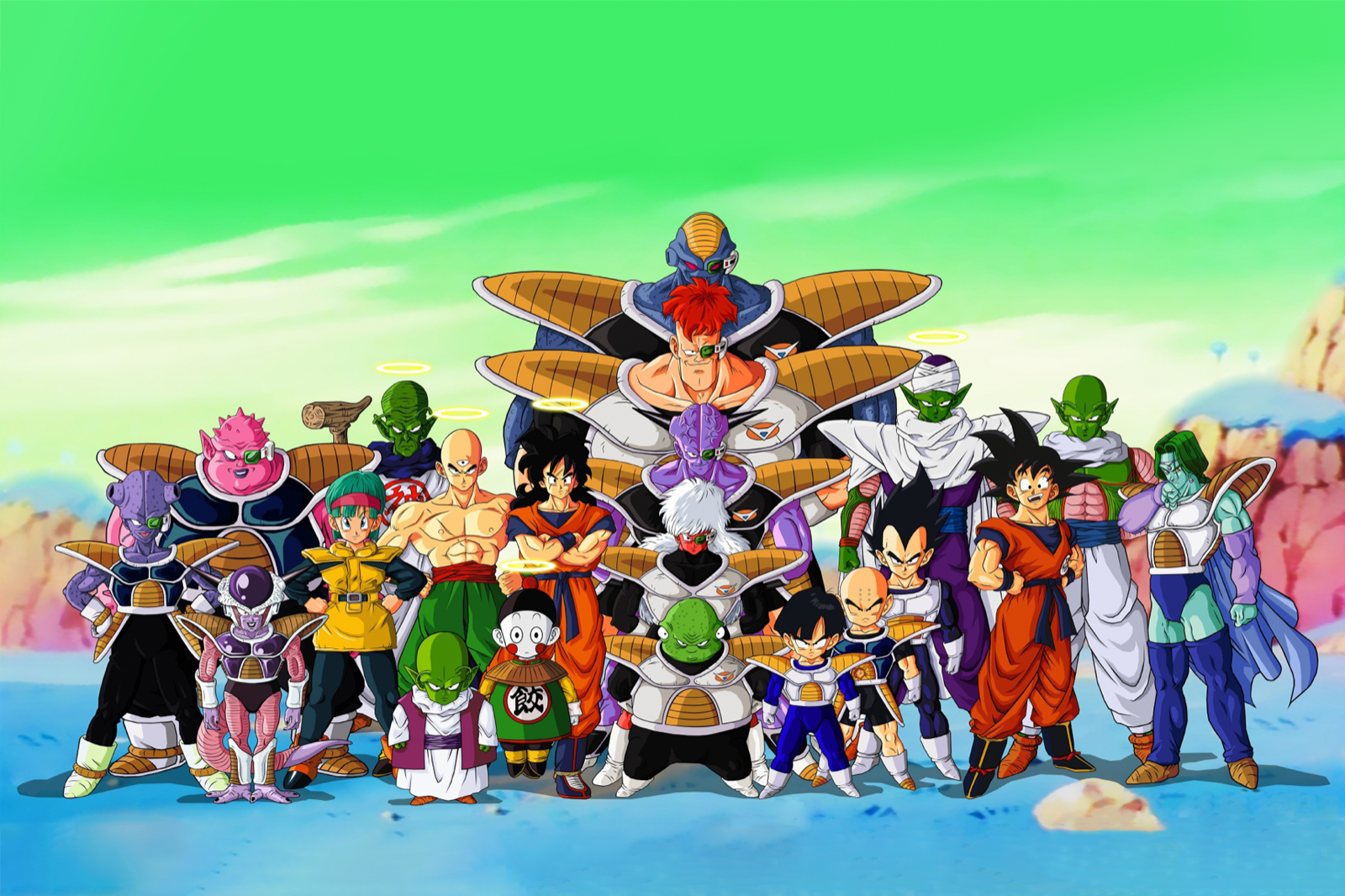 android saga poster, dragon ball z poster, anime poster, size:12x18  inch