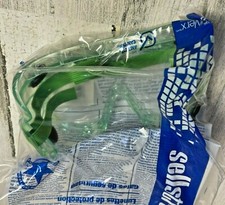 3 Sellstrom Safety Goggles Eye Protection, Soft, Green Tint, Unisex, Clear Lens