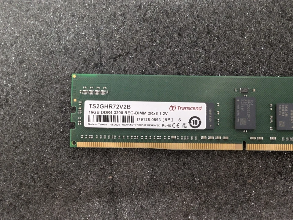 New, Transcend, TS2GHR72V2B, DDR4-3200AA 2Gx72 ECC Reg/RDIMM 2Rx8 (16GB) - 1 MOD - Image 2 of 4