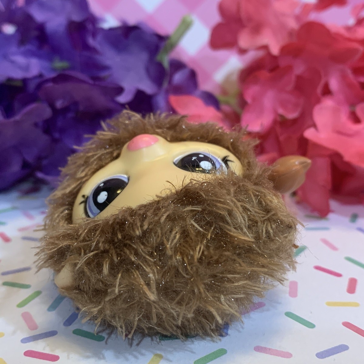 Figurine Littlest PetShop Lion N°2574 - Crinière En Fourrure - Hasbro - Occasion Collection