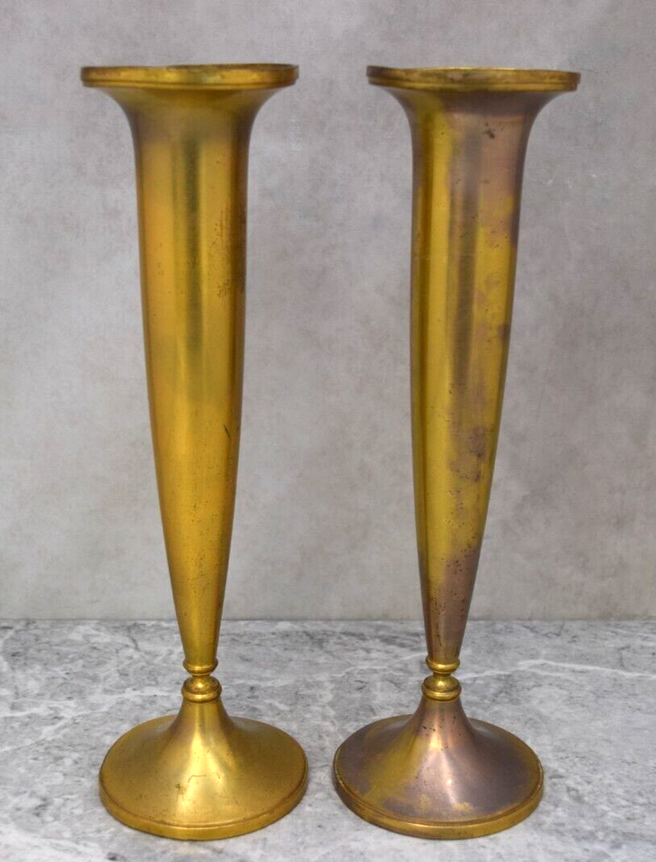 Pair of Older Brass Church Flower Vases, 11 3/4" (CU862) chalice co eBay