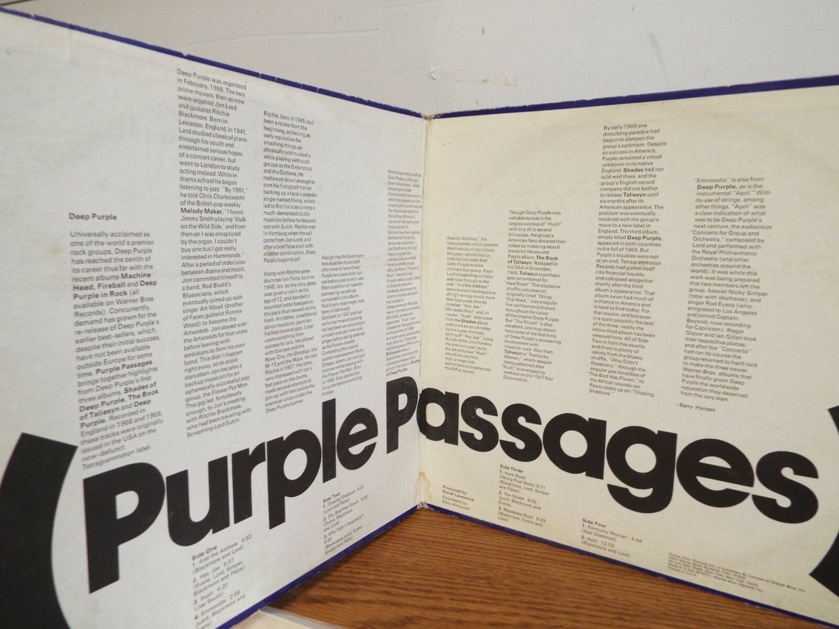 DEEP PURPLE PURPLE PASSAGES 1972 HARD ROCK 2XLP VINYL ALBUM | eBay
