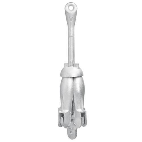 Folding Anchor with Rope Silver 7.1 lb Malleable Iron - Picture 5 of 11