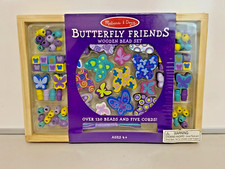 MELISSA  DOUG - BUTTERFLY FRIENDS - WOODEN BEAD SET 4179 - NEW SEALED NIB
