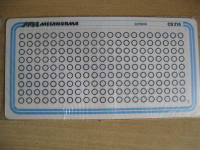 1 x Mecanorma (wie Letraset) SYMBOLE Kreise 7 mm (Außendurchmesser) Ref CS 216 - 