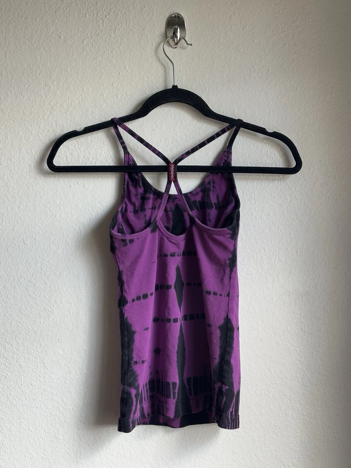 Sujetador Hard Tail Púrpura Tie Dye Incorporado Espalda Corredora Top Talla XS Foto 4 de 4
