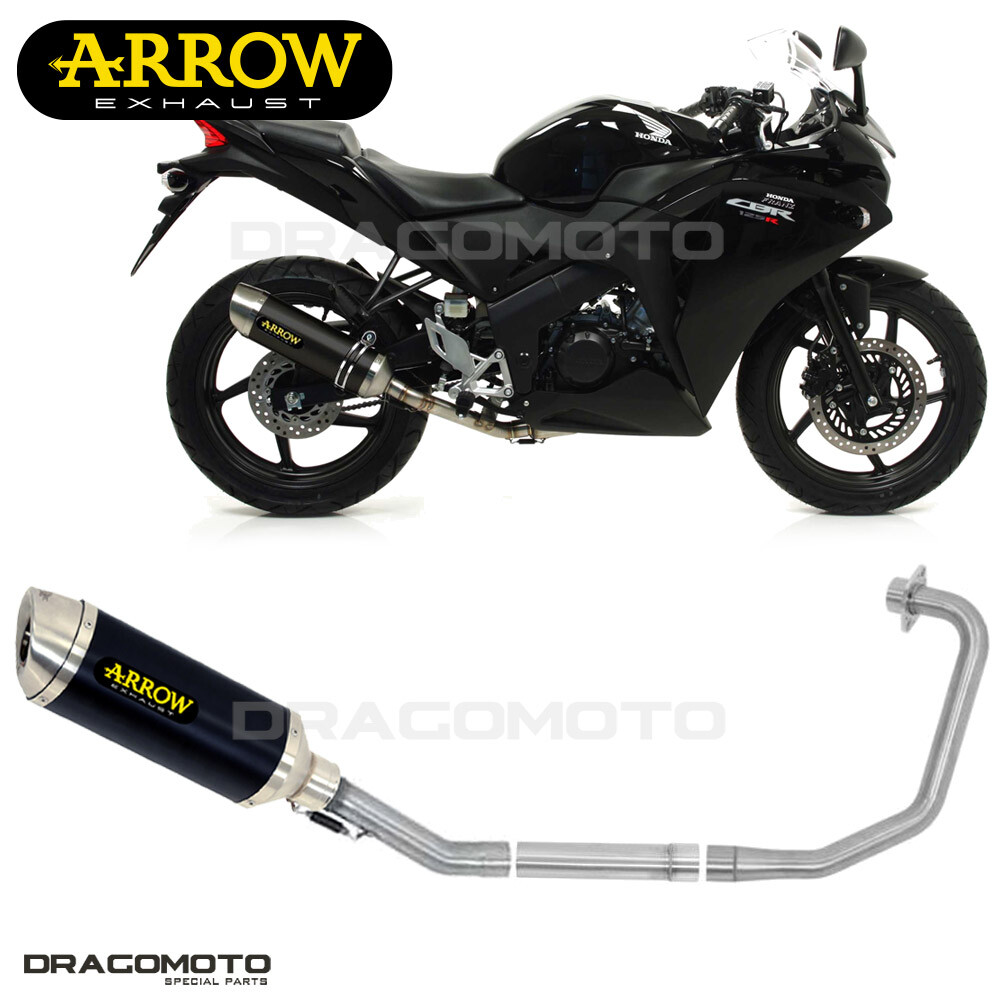 Full exhaust HONDA CBR 125 R 2015 2016 ARROW ALU Black THUNDER