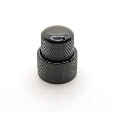 Black Stacked Dual Control Knob Concentric Set with set screw