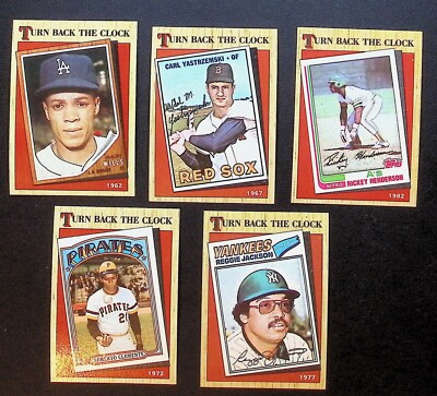 1987 Topps Turn Back The Clock 5 Card Set