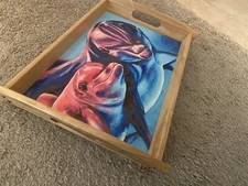 Dolphins Original Art Coffee Tray