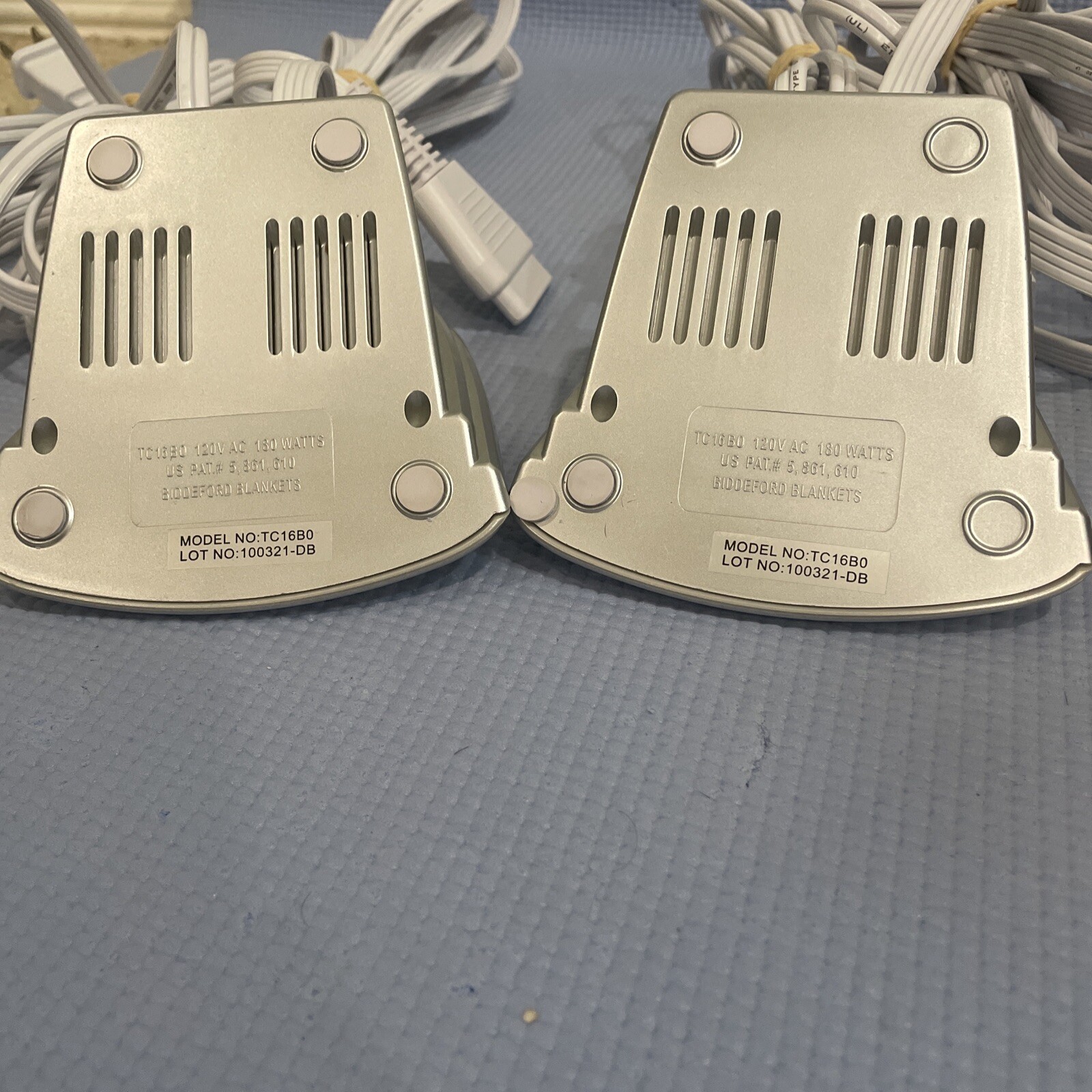 (2) Biddeford TC16B0 Electric Blanket Heat Control 180W 4Prong Controller Cords