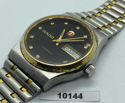 PROJECT TO FIX RADO VOYAGER SS HOODED LUGS DAY DATE EU SHIP BOYSIZE WATCH B10144