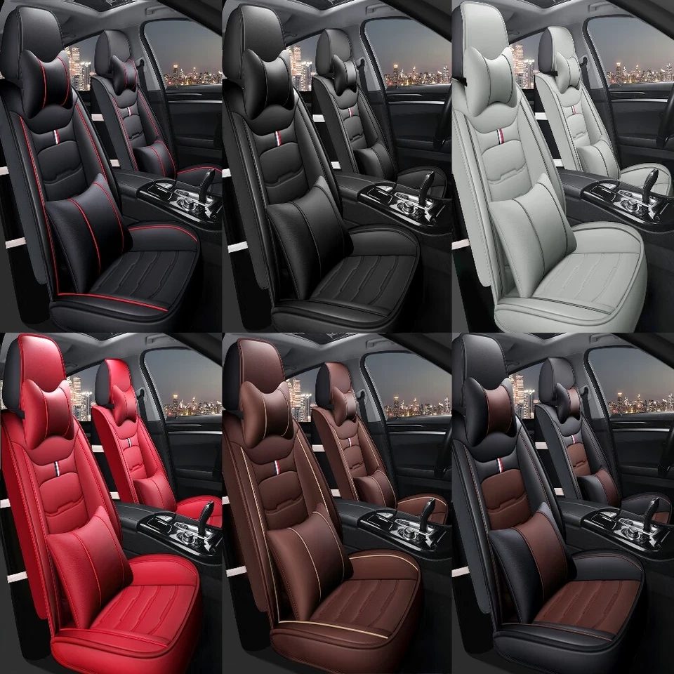 For Toyota Corolla Car 5 Seat Cover Full Set Luxury PU Leather Cushion Protector - Imagem 2 de 4