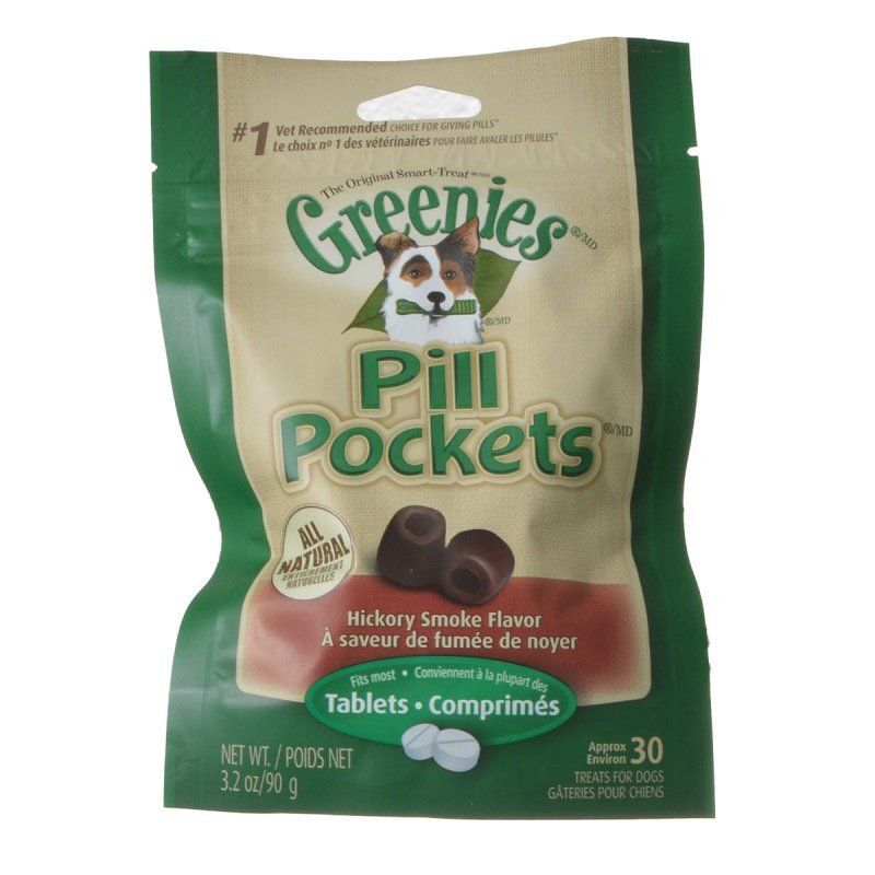Greenies Pill Pockets Dog Treats Hickory Smoke Flavor (Table