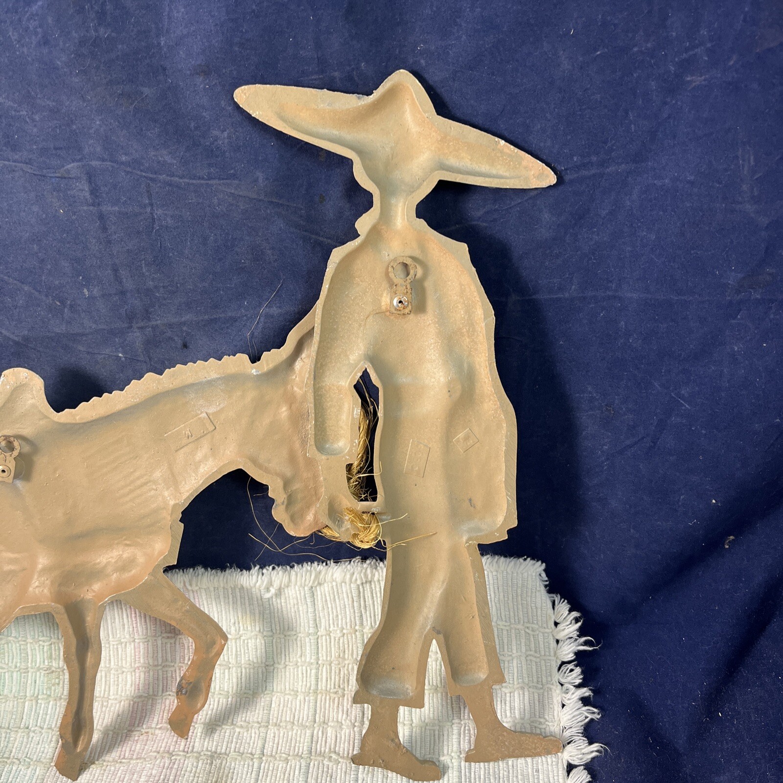 Southwest Home Decor Pastel Metal Wall Art Mexican Man Burro Donkey Mule Desert eBay