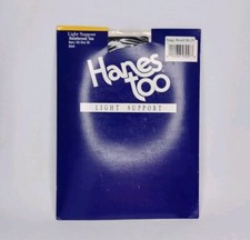 Vintage Hanes Too Light Support Pantyhose Style 156 Black Size C D