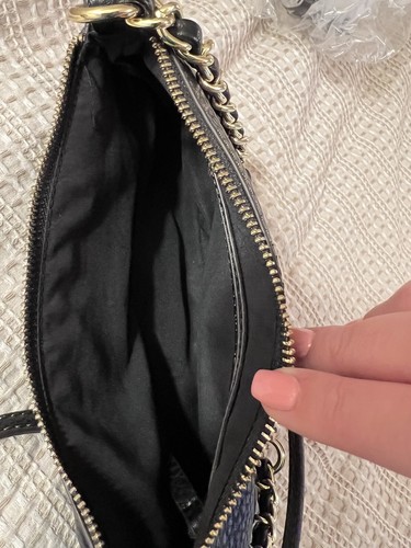 Liz Claiborne Black Crossbody Shoulder Purse Adjustable Strap ~ SO CUTE!! - Picture 16 of 23