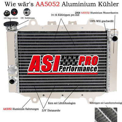 2 Reihe Aluminium Kühler Für 07-2014 2009 Yamaha Grizzly Kodiak 450 400