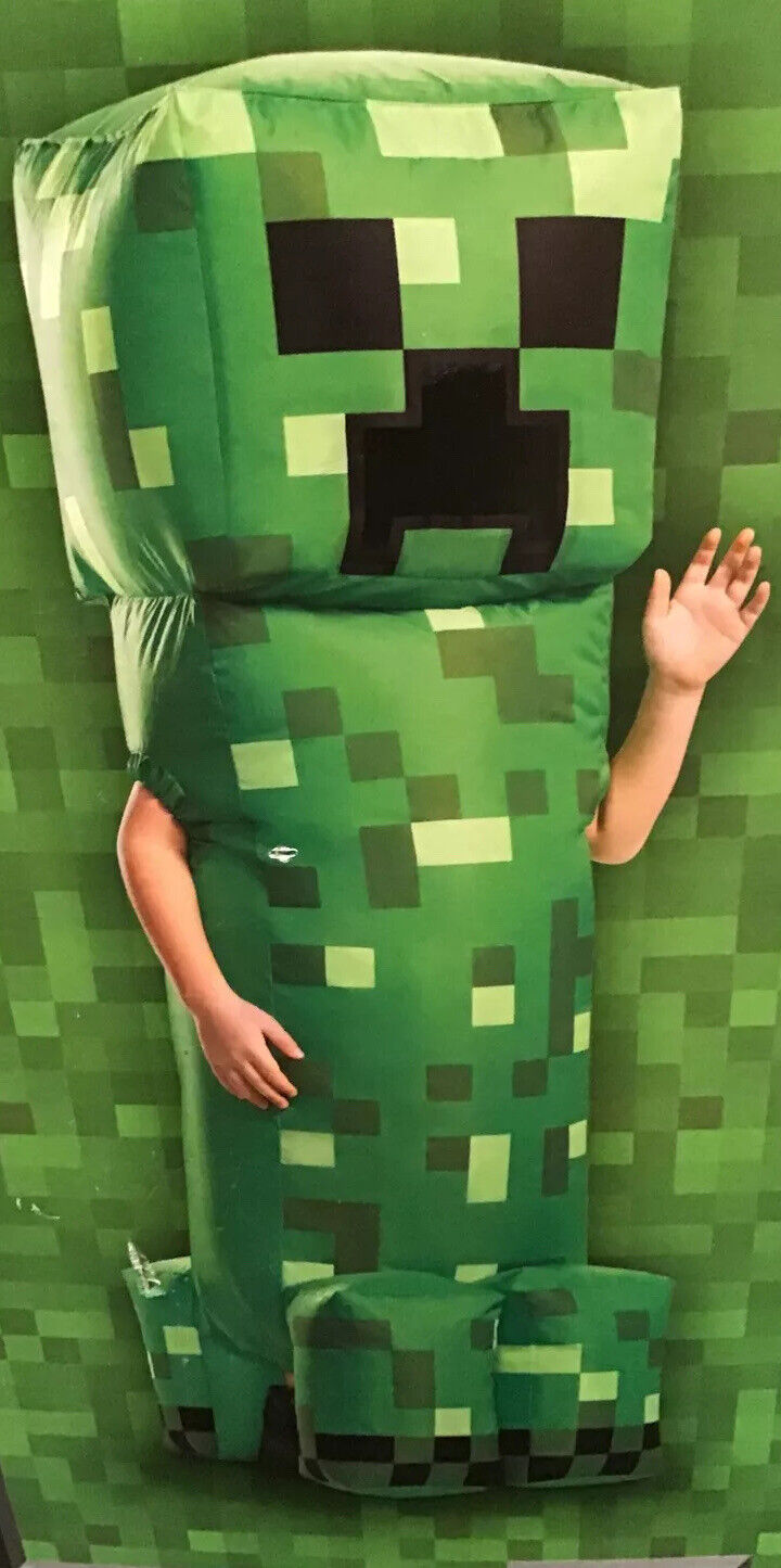 Boy's Minecraft Creeper Inflatable Halloween Costume 