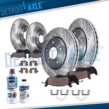 Front & Rear DRILLED Brake Rotors + Ceramic Pads for 2012 - 2014 Honda Ridgeline